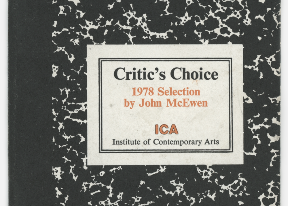 Critic’s Choice, selected by John McEwen